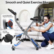 Load image into Gallery viewer, Pooboo 4in1 Folding Exercise Bike Indoor Cycling Bike Stationary Magne