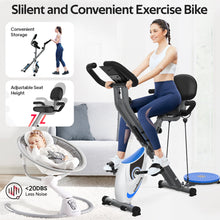 Load image into Gallery viewer, Pooboo 4in1 Folding Exercise Bike Indoor Cycling Bike Stationary Magne