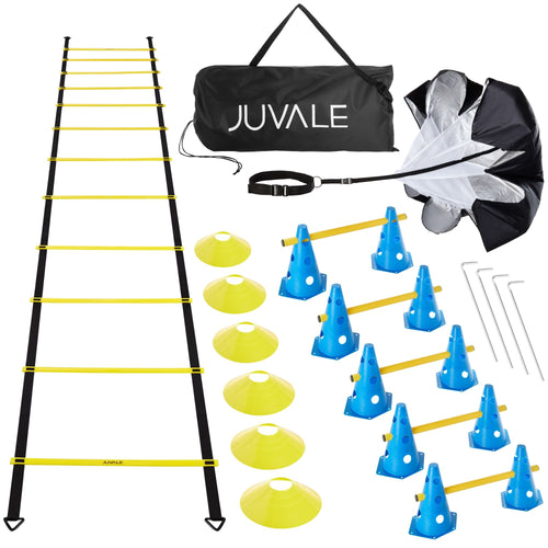 28 Piece Agility Ladder Speed Training Equipment with Resistance Parac