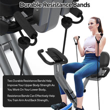 Load image into Gallery viewer, Pooboo 4in1 Folding Exercise Bike Indoor Cycling Bike Stationary Magne