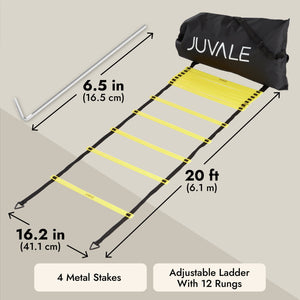 28 Piece Agility Ladder Speed Training Equipment with Resistance Parac