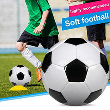 Load image into Gallery viewer, Size 5 Professional Training Soccer Balls PU Leather Black White Footb