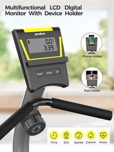 Pooboo Recumbent Exercise Bike Stationary Belt Drive Indoor Cycling Bi