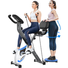Load image into Gallery viewer, Pooboo 4in1 Folding Exercise Bike Indoor Cycling Bike Stationary Magne