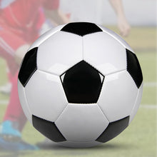 Load image into Gallery viewer, Size 5 Professional Training Soccer Balls PU Leather Black White Footb