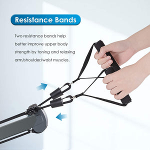 MaxKare Recumbent Exercise Bike with Arm Resistance Bands 8 Level Adju