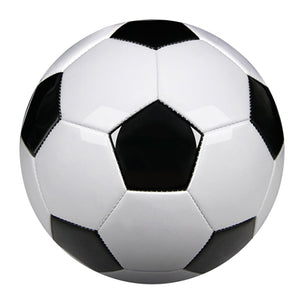 Size 5 Professional Training Soccer Balls PU Leather Black White Footb