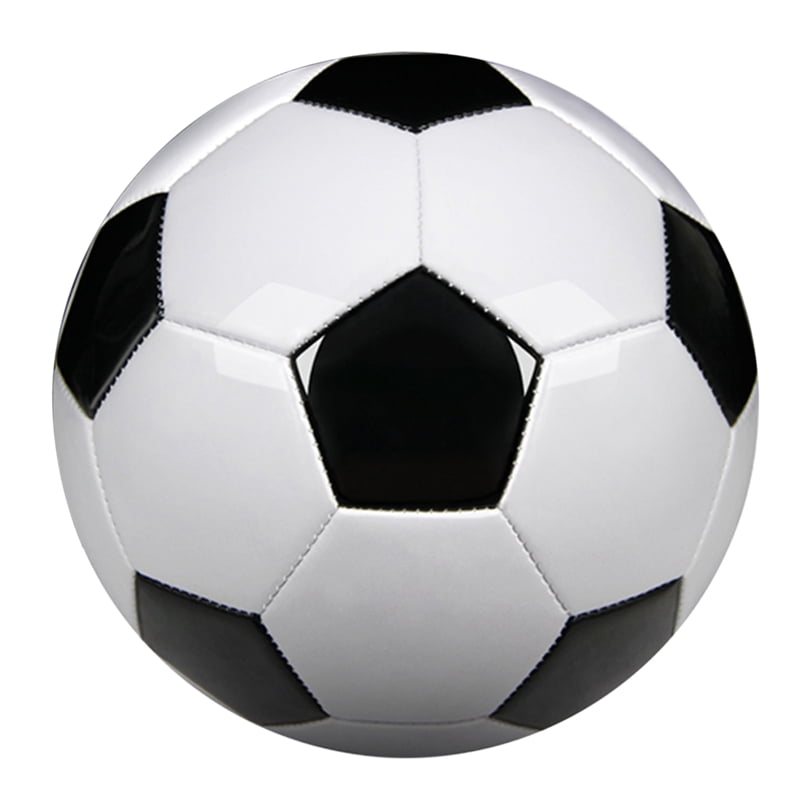 Size 5 Professional Training Soccer Balls PU Leather Black White Footb