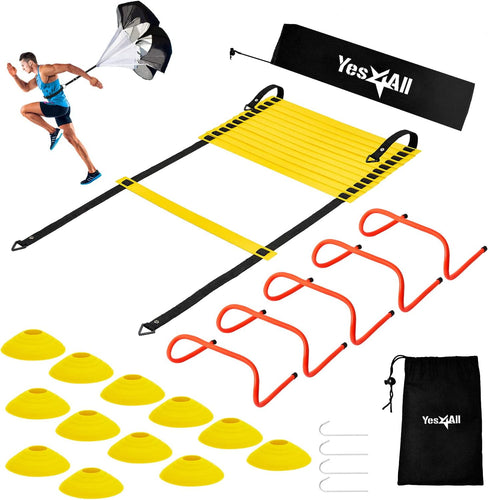 Yes4All Agility Ladder Speed Training Equipment Set