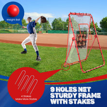Load image into Gallery viewer, Patiassy Baseball Pitching Target and Rebounder Net 6*4ft- 2-in-1 Swit