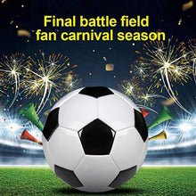 Load image into Gallery viewer, Size 5 Professional Training Soccer Balls PU Leather Black White Footb