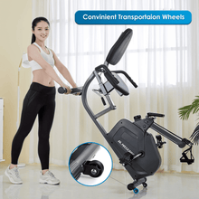 Load image into Gallery viewer, MaxKare Recumbent Exercise Bike with Arm Resistance Bands 8 Level Adju
