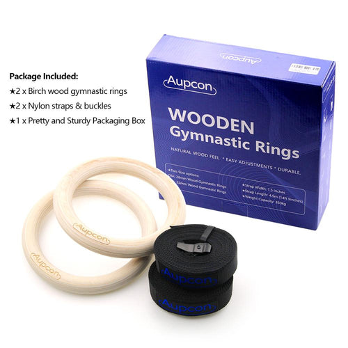 Wooden Gymnastic Rings For Home Gym&Cross Exercise Fitness