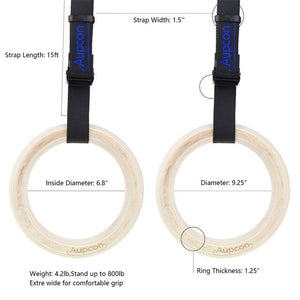 Wooden Gymnastic Rings For Home Gym&Cross Exercise Fitness