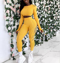 Load image into Gallery viewer, Women Seamless 2 Piece Fitness Suit