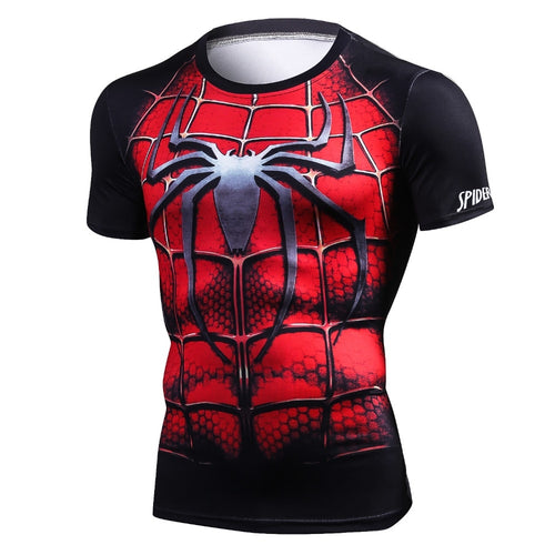 Men's Spiderman 3D Print Compression T shirts