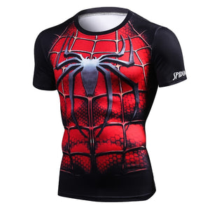 Men's Spiderman 3D Print Compression T shirts