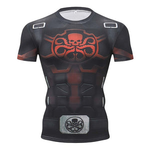 Marvel Avengers 4 Endgame Captain America Compression T shirt
