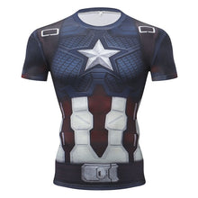 Load image into Gallery viewer, Marvel Avengers 4 Endgame Captain America Compression T shirt