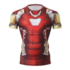 Marvel Avengers 4 Endgame Captain America Compression T shirt