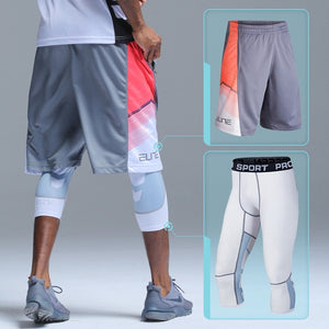 Men's  Shorts + Tights Basketball Sets