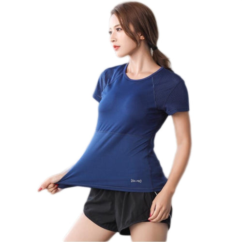Women Mesh Fitness T-shirts