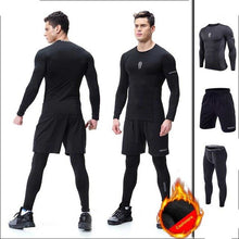 Load image into Gallery viewer, Men Thick Long Johns Winter Fitness Legging Sets