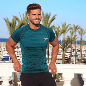 Men Short Sleeve Weight Lifting T-shirt