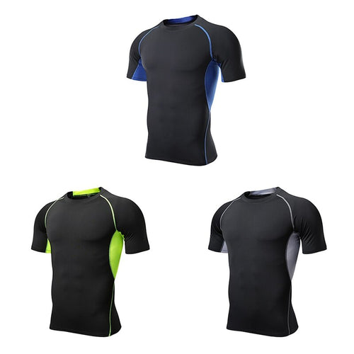 Male Short Sleeve Quick Drying Tight Tee  Fitness Apparel