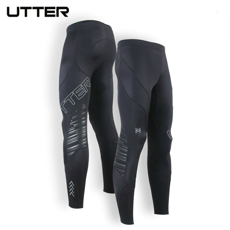 UTTER J13 Men Black Compression Pants
