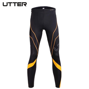 UTTER J6 Men Yellow Printing Compression Pants