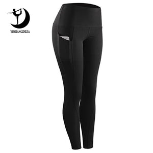 Women High Waist Sports Leggings with pocket