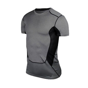 Men Short Sleeve Breathable Fitness T-shirt