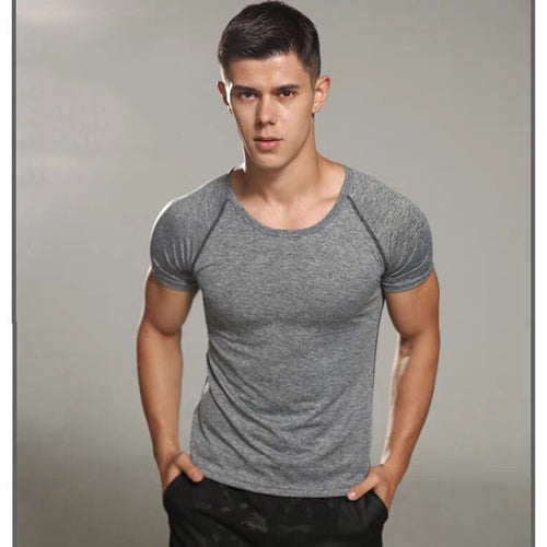 Men's Short-sleeve Loose Fast-drying Fitness T-shirt